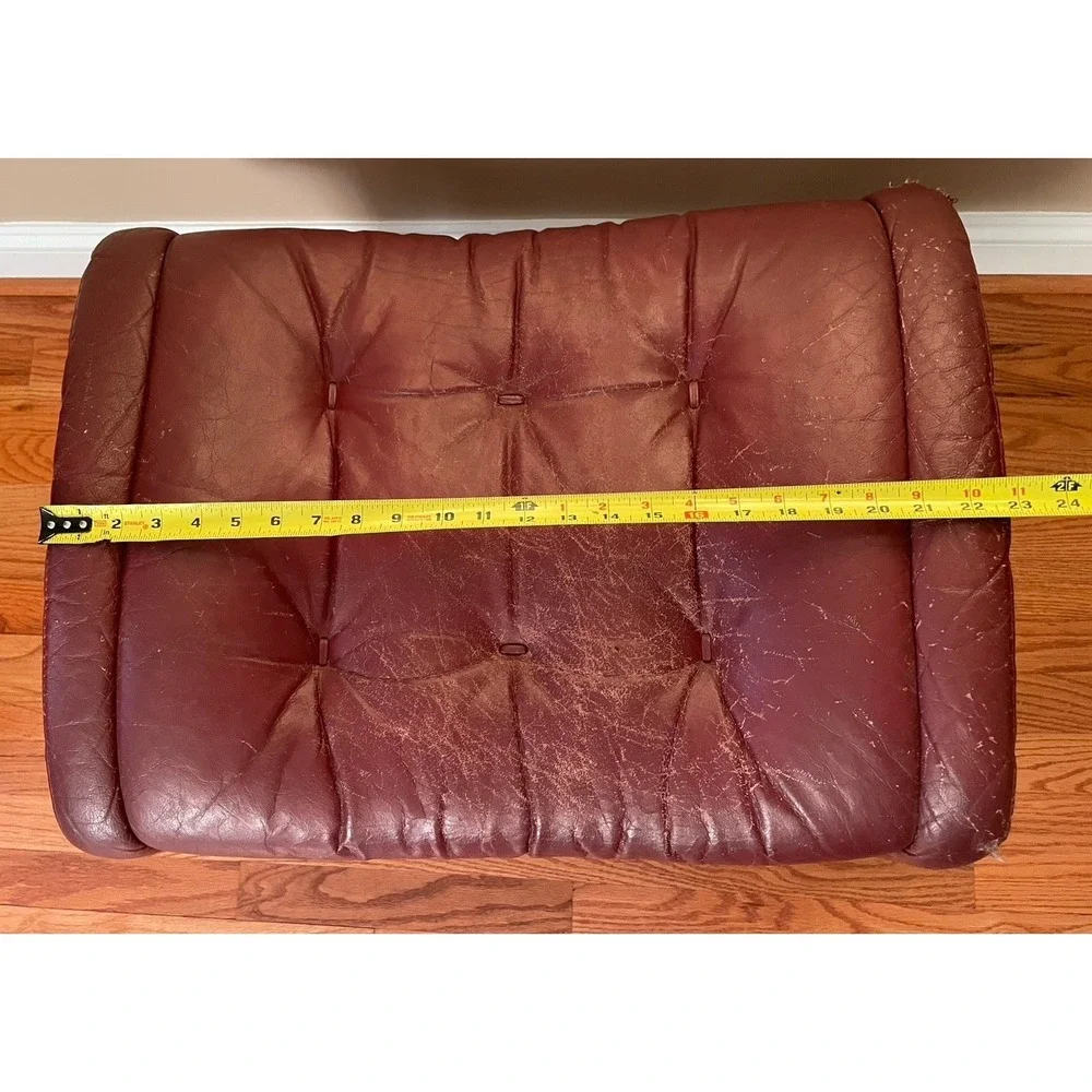 Ekornes Stressless Ottoman‎ Burgundy Leather Foot Stool